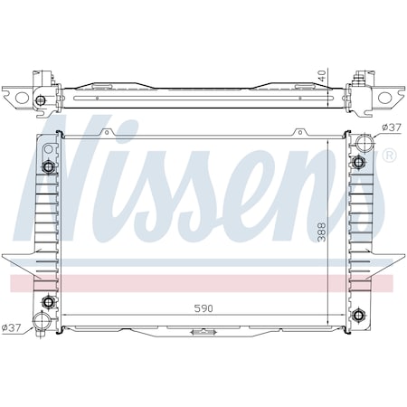 Nissen Nissens Radiator, 65539A 65539A